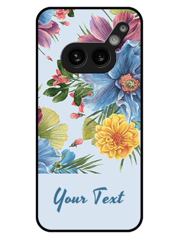 Custom Nothing Phone 2A 5G Custom Glass Phone Case - Stunning Watercolored Flowers Painting Design