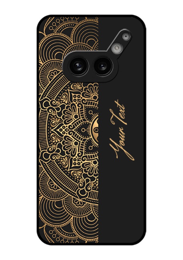 Nothing Phone 2A 5G Custom Glass Phone Case - Mandala Art With Custom Text Design
