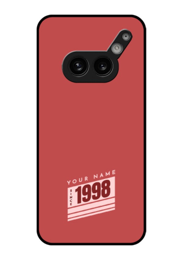 Nothing Phone 2A 5G Custom Glass Phone Case - Red Custom Year Of Birth Design