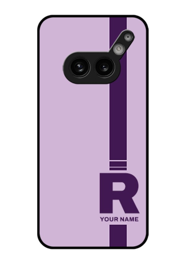 Nothing Phone 2A 5G Custom Glass Phone Case - Simple Dual Tone Stripe With Name Design