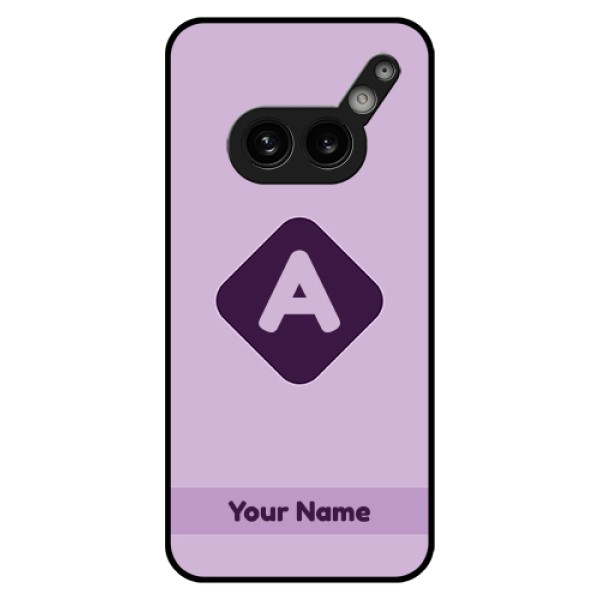 Nothing Phone 2A 5G Custom Glass Phone Case - Custom Letter In Curved Badge Design Nothing Phone 2A 5G Custom Glass Phone Case - Custom Letter In Curved Badge Design