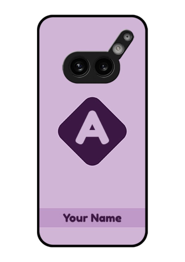 Nothing Phone 2A 5G Custom Glass Phone Case - Custom Letter In Curved Badge Design