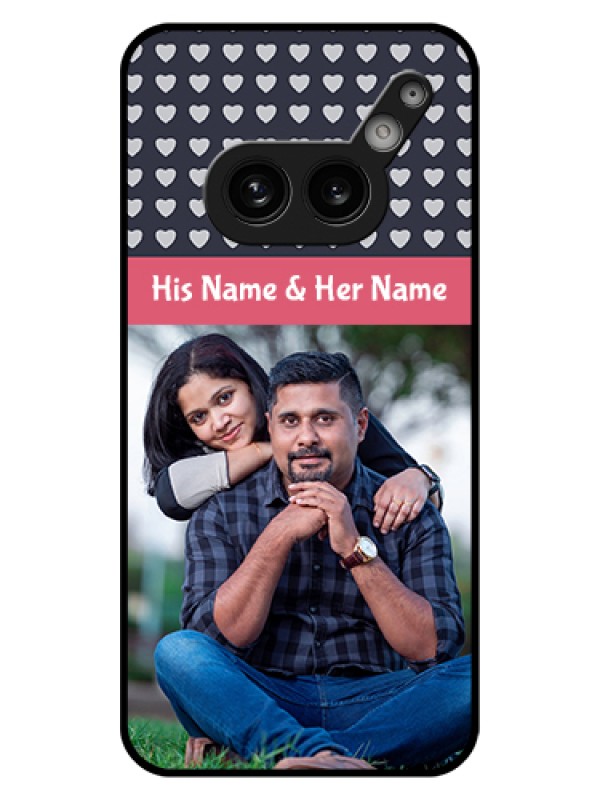 Custom Nothing Phone 2A Plus Custom Glass Phone Case - Love Symbols Design