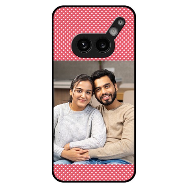 Nothing Phone 2A Plus Custom Glass Phone Case - White Dotted Design