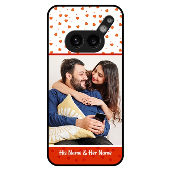 Nothing Phone 2A Plus Custom Glass Phone Case - Orange Love Symbol Design Nothing Phone 2A Plus Custom Glass Phone Case - Orange Love Symbol Design