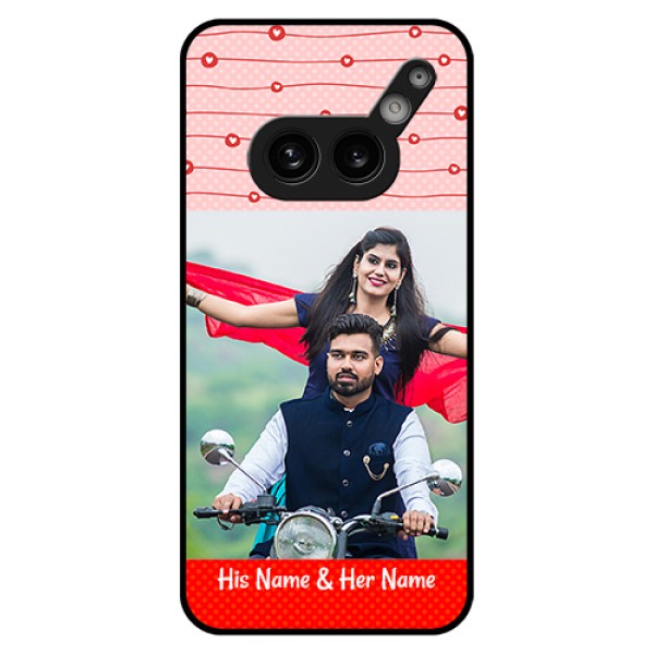 Nothing Phone 2A Plus Custom Glass Phone Case - Red Pattern Case Design