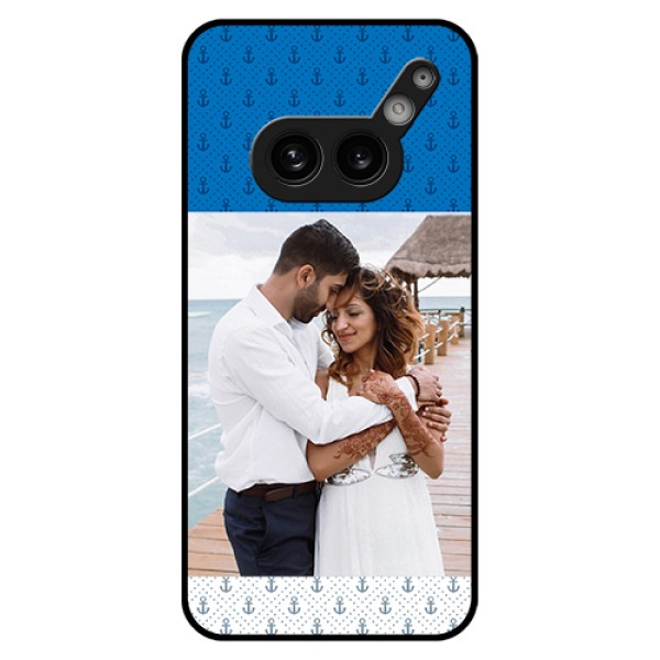 Nothing Phone 2A Plus Custom Glass Phone Case - Blue Anchors Design