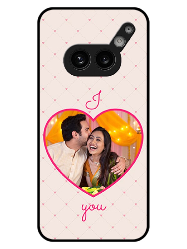Custom Nothing Phone 2A Plus Custom Glass Phone Case - Heart Shape Design