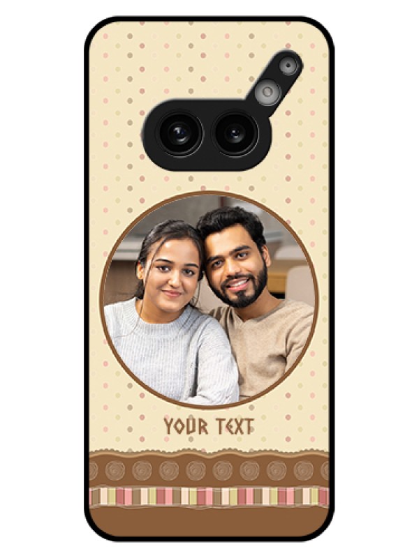 Custom Nothing Phone 2A Plus Custom Glass Phone Case - Brown Dotted Mobile Case Design