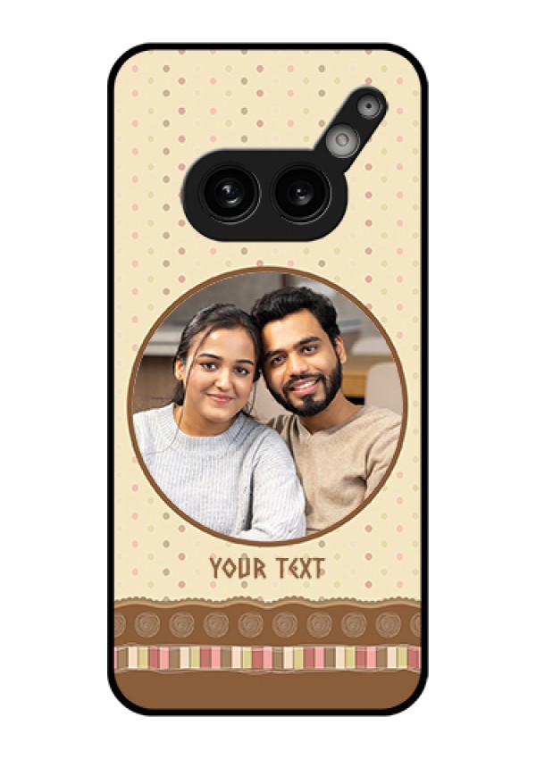 Nothing Phone 2A Plus Custom Glass Phone Case - Brown Dotted Mobile Case Design