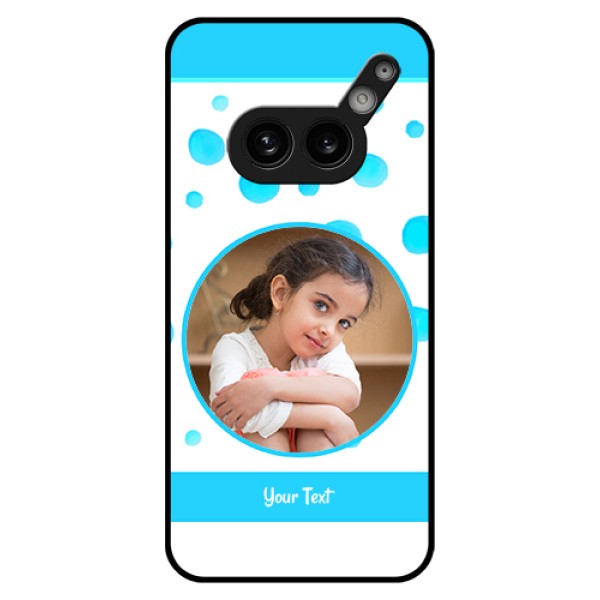 Nothing Phone 2A Plus Custom Glass Phone Case - Blue Bubbles Pattern Design