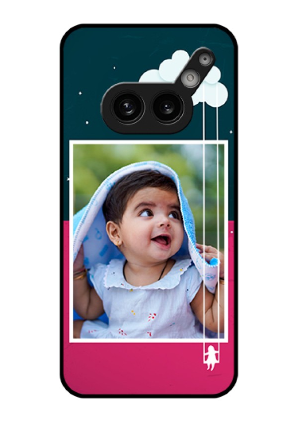 Nothing Phone 2A Plus Custom Glass Phone Case - Cute Girl With Cloud Design