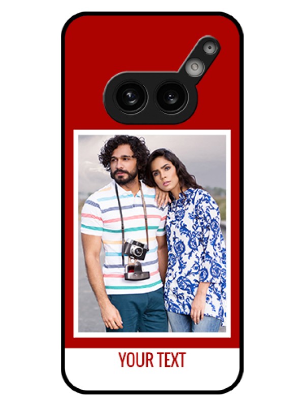 Custom Nothing Phone 2A Plus Custom Glass Phone Case - Red Color Design