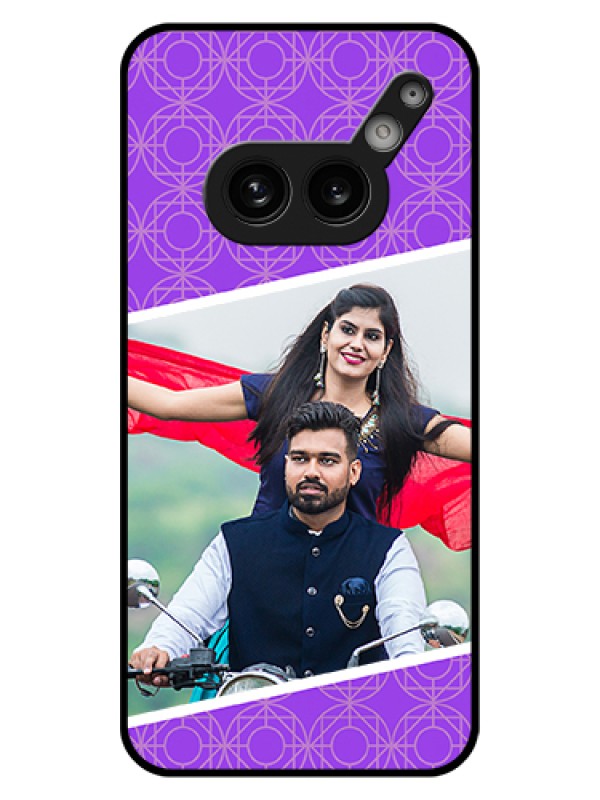 Custom Nothing Phone 2A Plus Custom Glass Phone Case - Violet Color Pattern Design