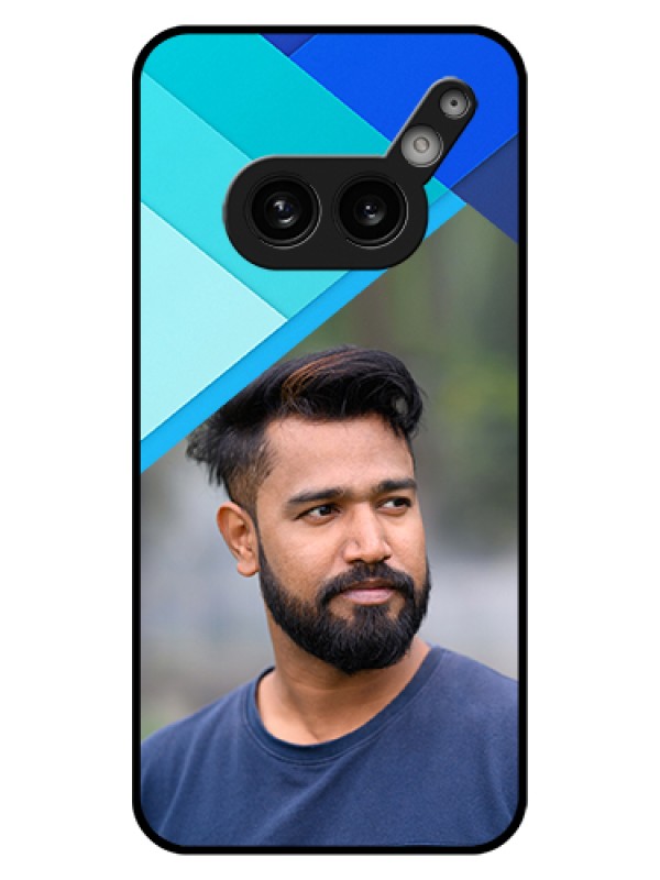 Custom Nothing Phone 2A Plus Custom Glass Phone Case - Blue Pattern Design