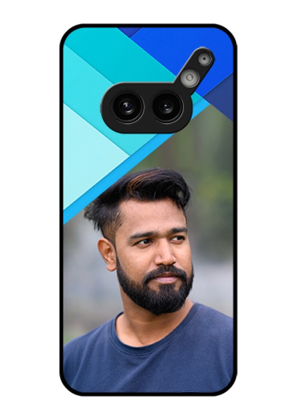 Nothing Phone 2A Plus Custom Glass Phone Case - Blue Pattern Design