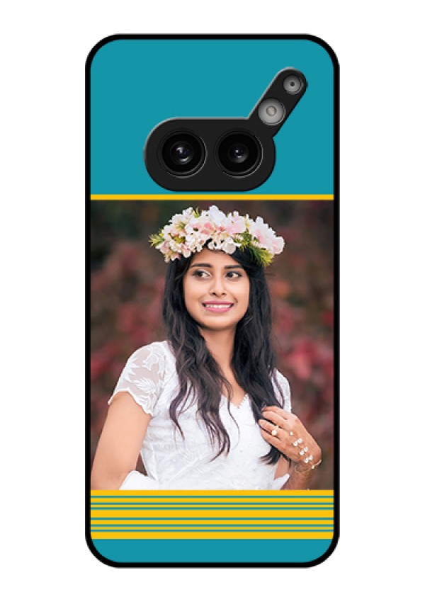Nothing Phone 2A Plus Custom Glass Phone Case - Yellow & Blue Design