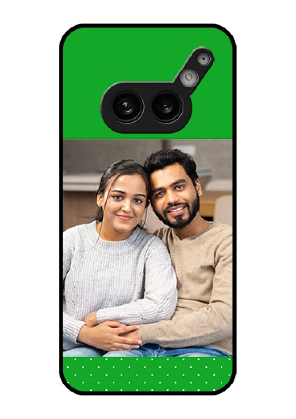 Nothing Phone 2A Plus Custom Glass Phone Case - Green Pattern Design