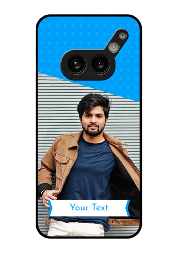 Nothing Phone 2A Plus Custom Glass Phone Case - Simple Blue Color Design