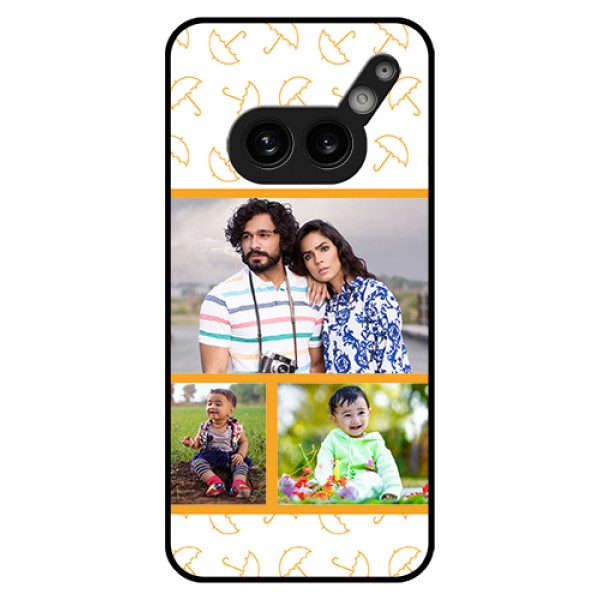 Nothing Phone 2A Plus Custom Glass Phone Case - Yellow Pattern Design Nothing Phone 2A Plus Custom Glass Phone Case - Yellow Pattern Design