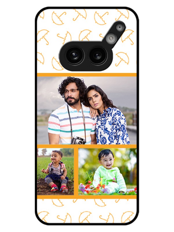 Custom Nothing Phone 2A Plus Custom Glass Phone Case - Yellow Pattern Design