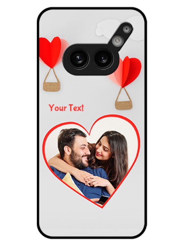 Custom Nothing Phone 2A Plus Custom Glass Phone Case - Parachute Love Design