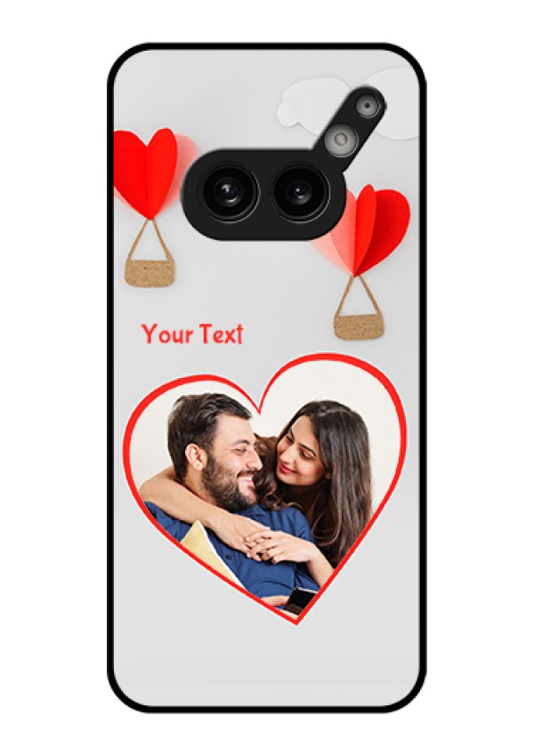 Nothing Phone 2A Plus Custom Glass Phone Case - Parachute Love Design