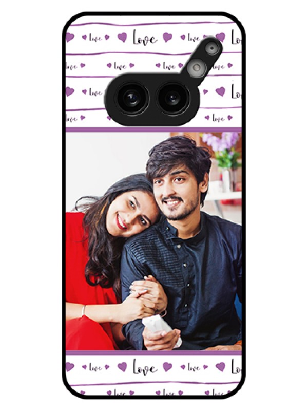 Custom Nothing Phone 2A Plus Custom Glass Phone Case - Couples Heart Design