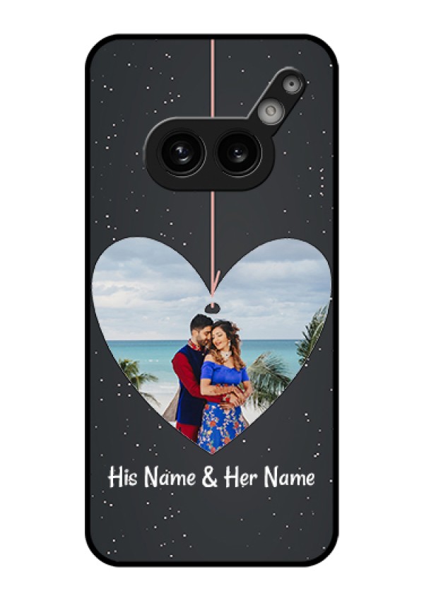 Nothing Phone 2A Plus Custom Glass Phone Case - Hanging Heart Design