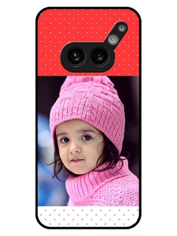 Custom Nothing Phone 2A Plus Custom Glass Phone Case - Red Pattern Design