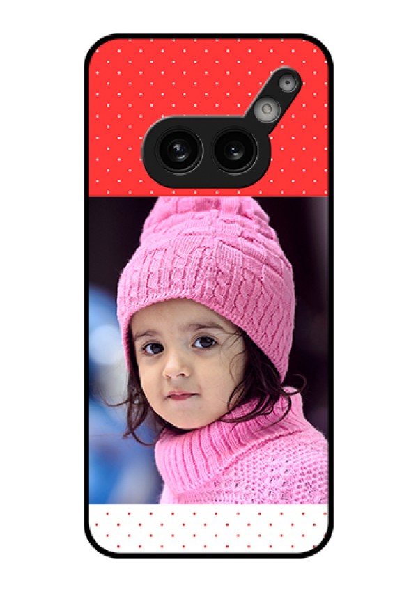 Nothing Phone 2A Plus Custom Glass Phone Case - Red Pattern Design