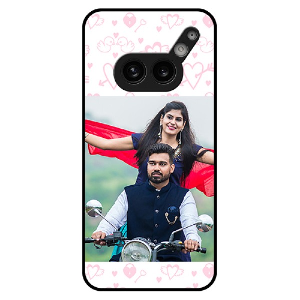 Nothing Phone 2A Plus Custom Glass Phone Case - Pink Flying Heart Design Nothing Phone 2A Plus Custom Glass Phone Case - Pink Flying Heart Design