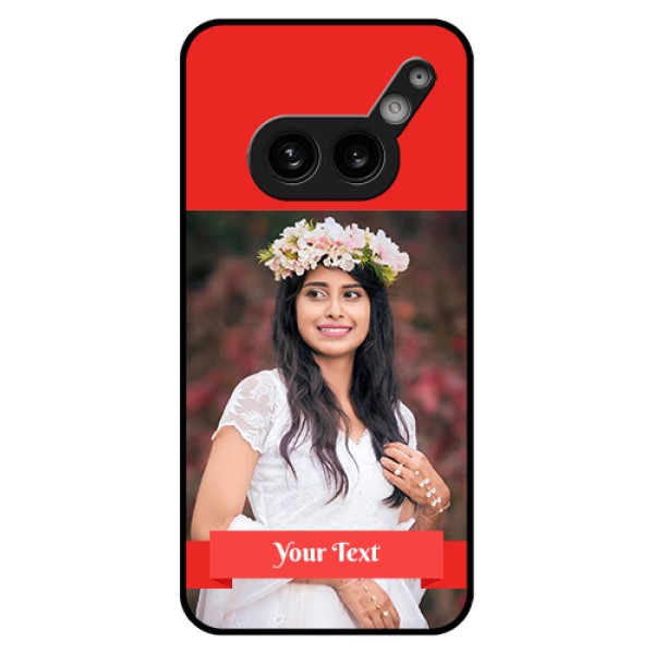 Nothing Phone 2A Plus Custom Glass Phone Case - Simple Red Color Design Nothing Phone 2A Plus Custom Glass Phone Case - Simple Red Color Design