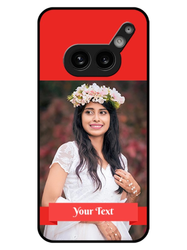 Custom Nothing Phone 2A Plus Custom Glass Phone Case - Simple Red Color Design