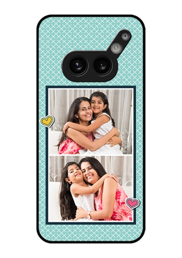 Nothing Phone 2A Plus Custom Glass Phone Case - 2 Image Holder With Pattern Design