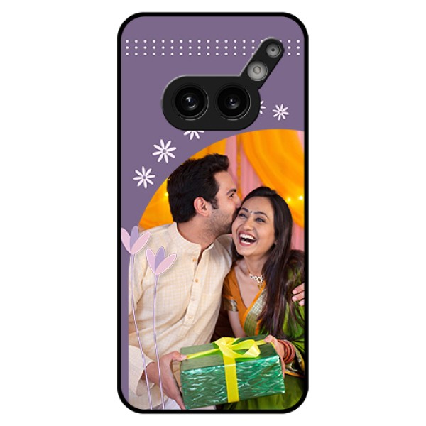 Nothing Phone 2A Plus Custom Glass Phone Case - Lavender Flowers Design