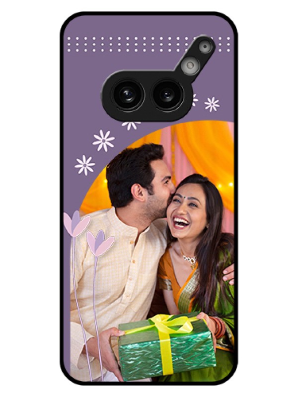 Custom Nothing Phone 2A Plus Custom Glass Phone Case - Lavender Flowers Design