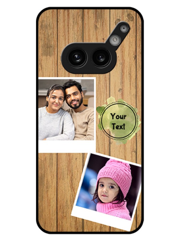 Custom Nothing Phone 2A Plus Custom Glass Phone Case - Wooden Texture Design