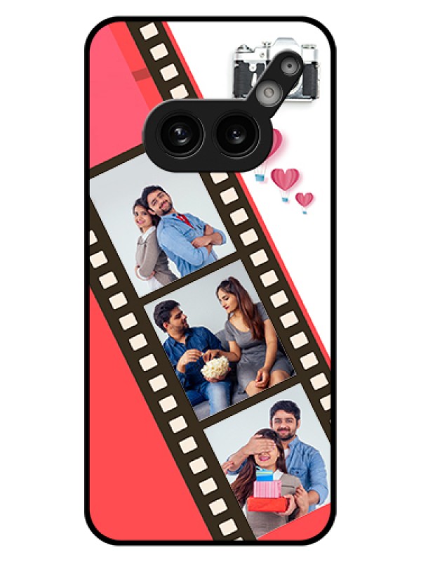 Custom Nothing Phone 2A Plus Custom Glass Phone Case - 3 Image Holder With Film Reel