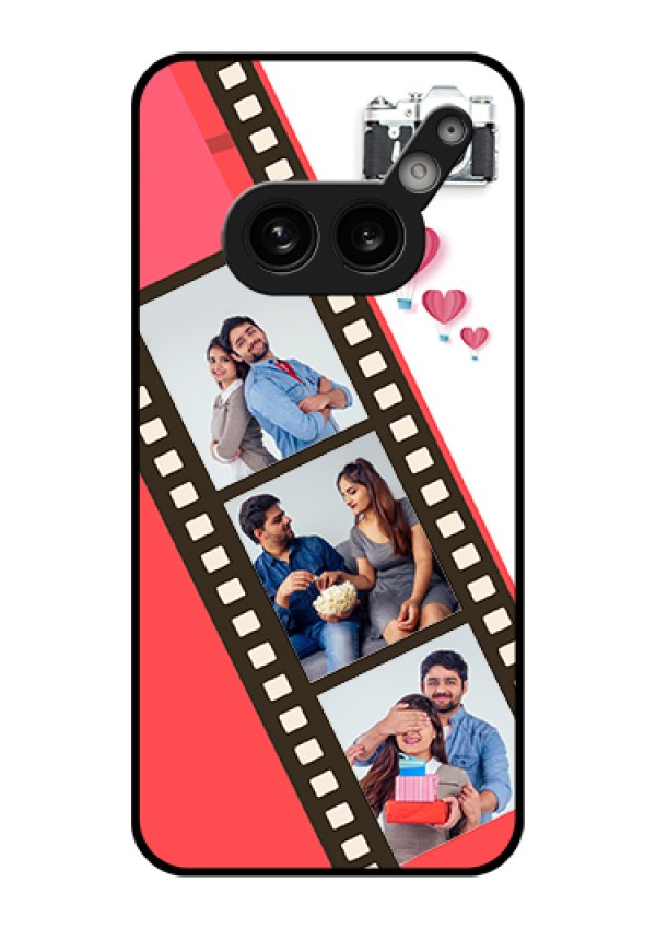 Nothing Phone 2A Plus Custom Glass Phone Case - 3 Image Holder With Film Reel