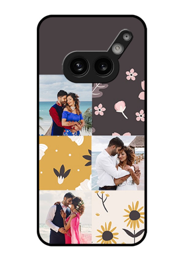 Nothing Phone 2A Plus Custom Glass Phone Case - 3 Images With Floral Design