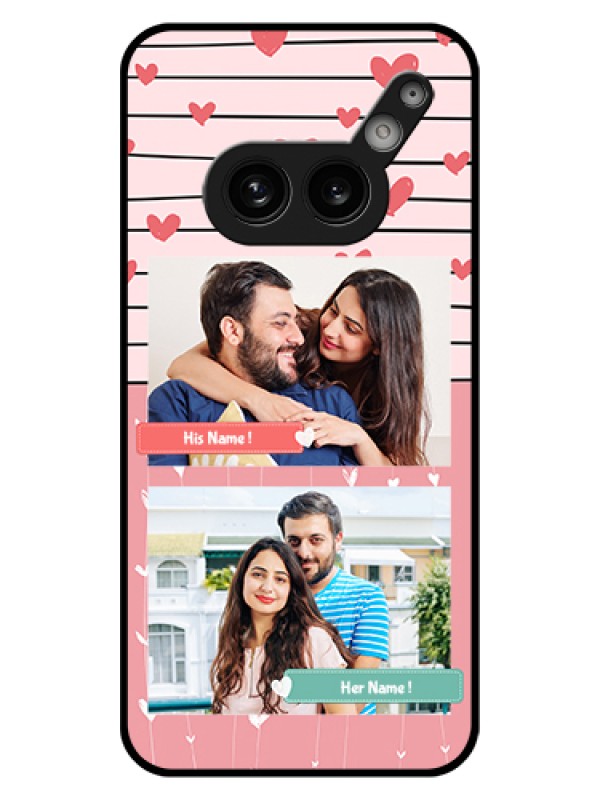 Custom Nothing Phone 2A Plus Custom Glass Phone Case - Photo With Heart Design