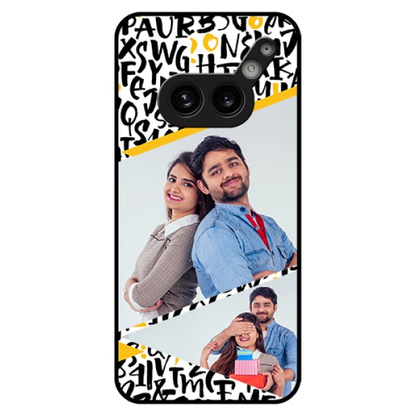 Nothing Phone 2A Plus Custom Glass Phone Case - Letters Pattern Design