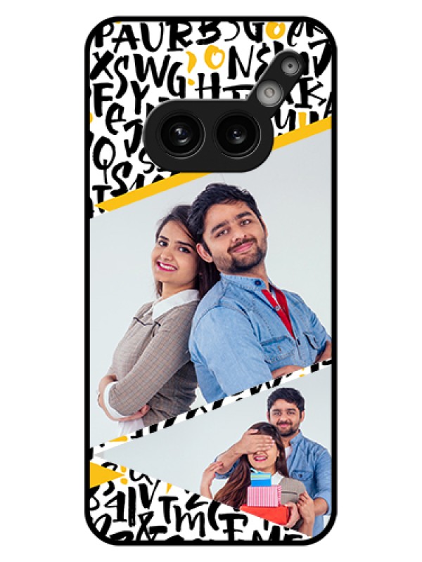 Custom Nothing Phone 2A Plus Custom Glass Phone Case - Letters Pattern Design