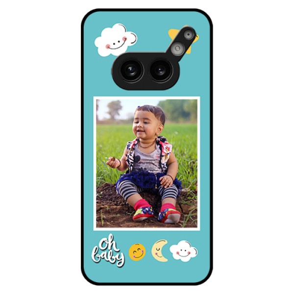 Nothing Phone 2A Plus Custom Glass Phone Case - Smiley Kids Stars Design