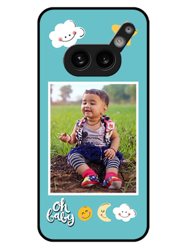 Custom Nothing Phone 2A Plus Custom Glass Phone Case - Smiley Kids Stars Design