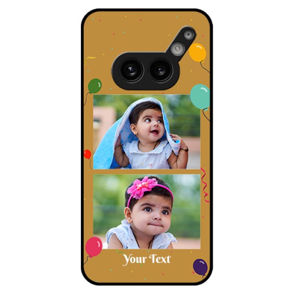 Nothing Phone 2A Plus Custom Glass Phone Case - Image Holder With Birthday Celebrations Design Nothing Phone 2A Plus Custom Glass Phone Case - Image Holder With Birthday Celebrations Design