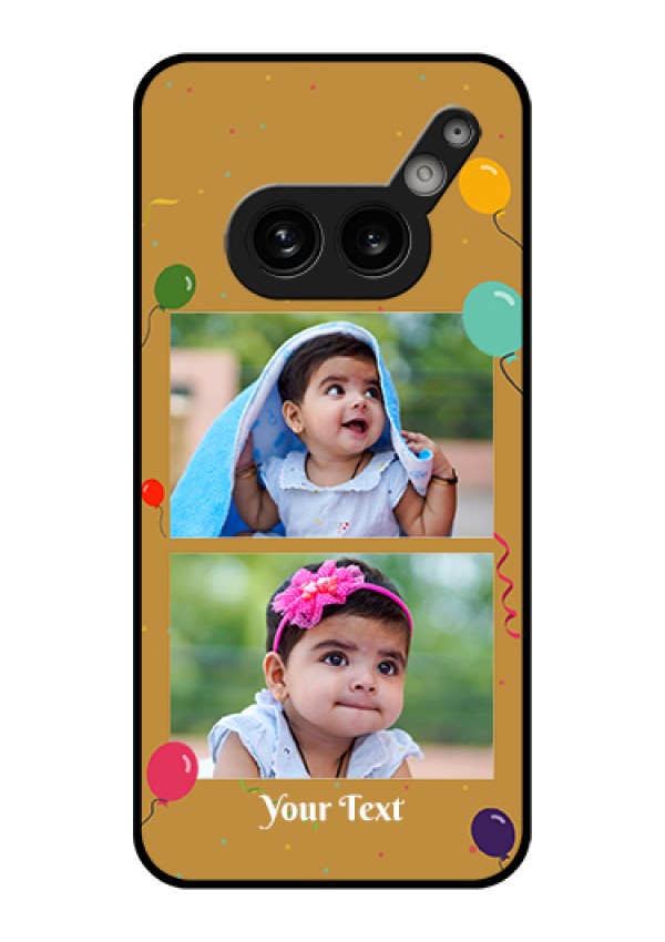 Nothing Phone 2A Plus Custom Glass Phone Case - Image Holder With Birthday Celebrations Design