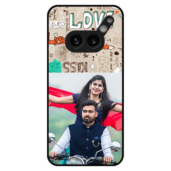 Nothing Phone 2A Plus Custom Glass Phone Case - Love Doodle Pattern