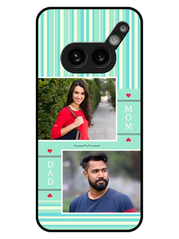 Custom Nothing Phone 2A Plus Custom Glass Phone Case - Mom & Dad Pic Design